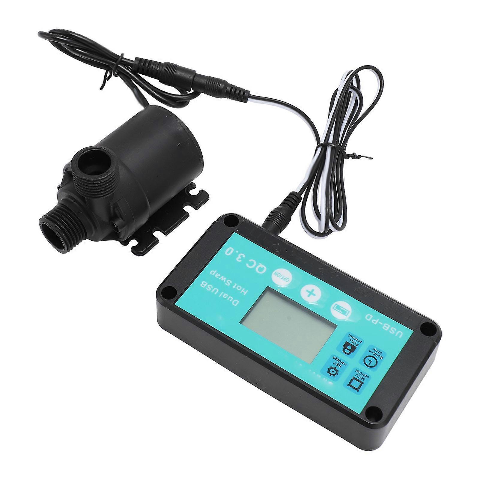 Solar Water Pump Kit 800L/H Adjustable Flow US Plug 100-240V