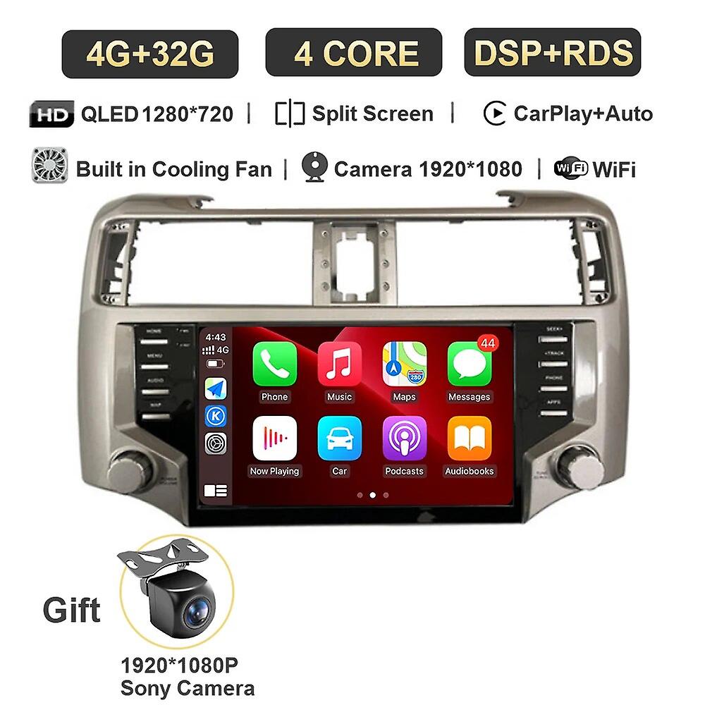 Android 13 For Toyota 4runner 4runner 2014 - 2023 Car Radio Multimedia Player Stereo Wifi Bt Carplay Head Unit Navigation 2din
