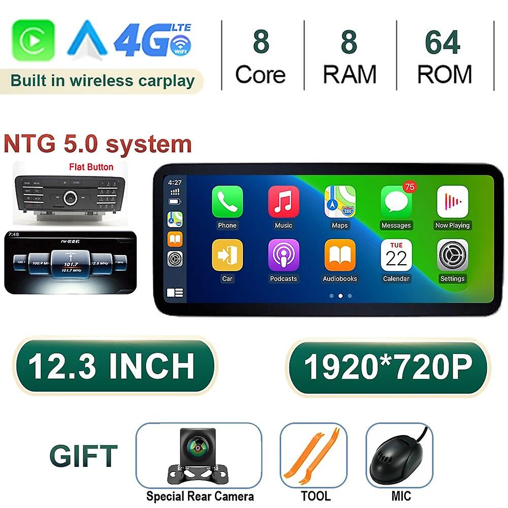 12.3 Inch Android 13 8core Car Radio Wifi Bt For Mercedes Benz A Class W176 /gla X156 / Cla C117 2013 - 2018 Car Multimedia Gps