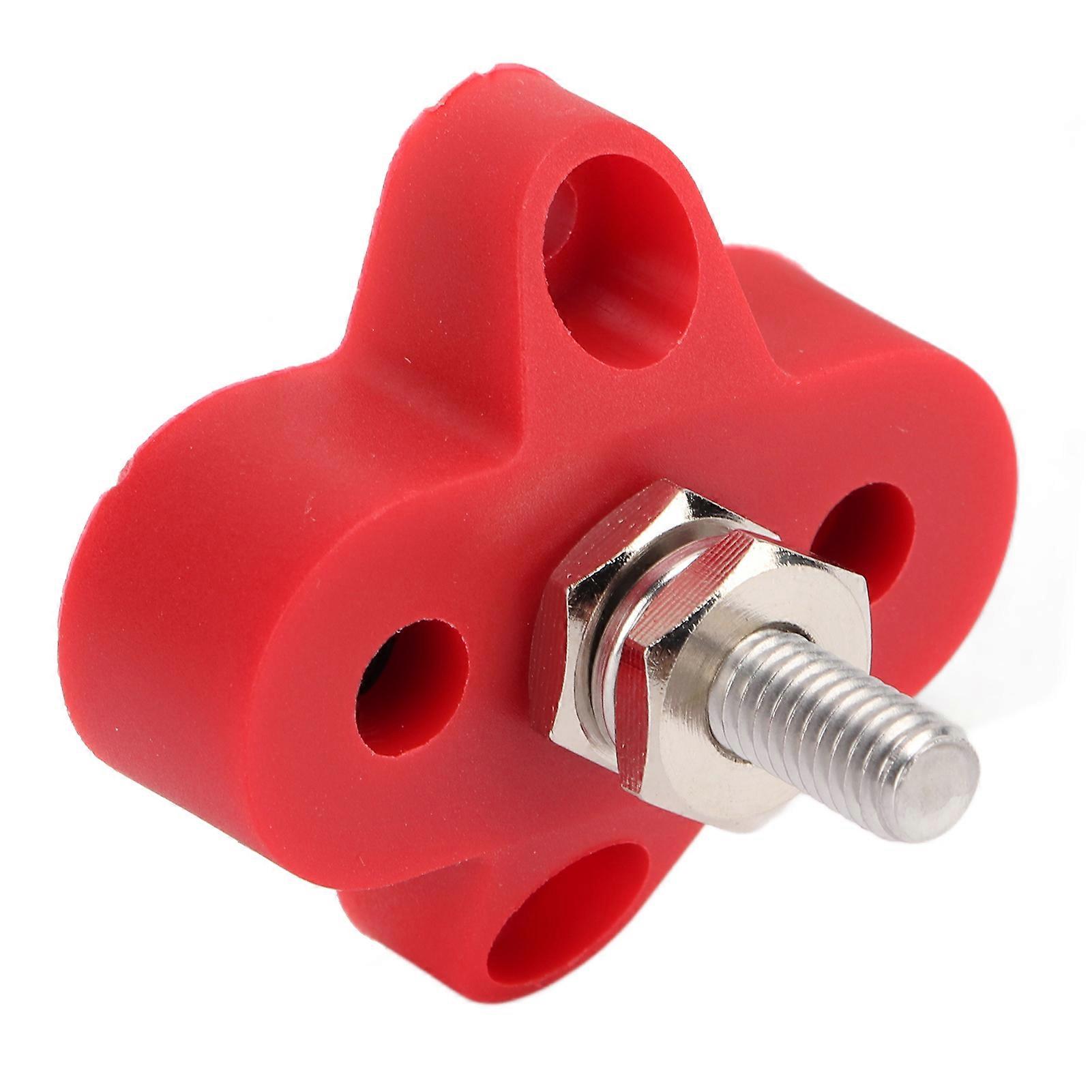 DC 48V M6 Heavy Duty Battery Terminal Block Red for Marine RV
