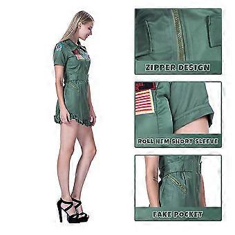 knee length dresses for ladies Top Gun Flight Dress Costume main image 1