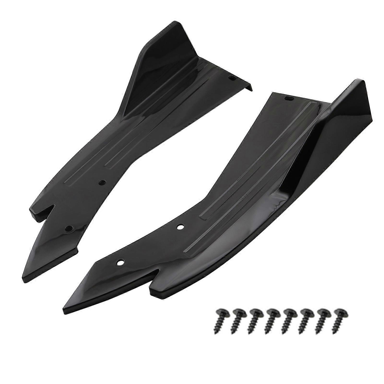 2pcs Car Rear Side Protection Corner Safe Black Rounded Edges Scratch Resistant Universal For Vehicle