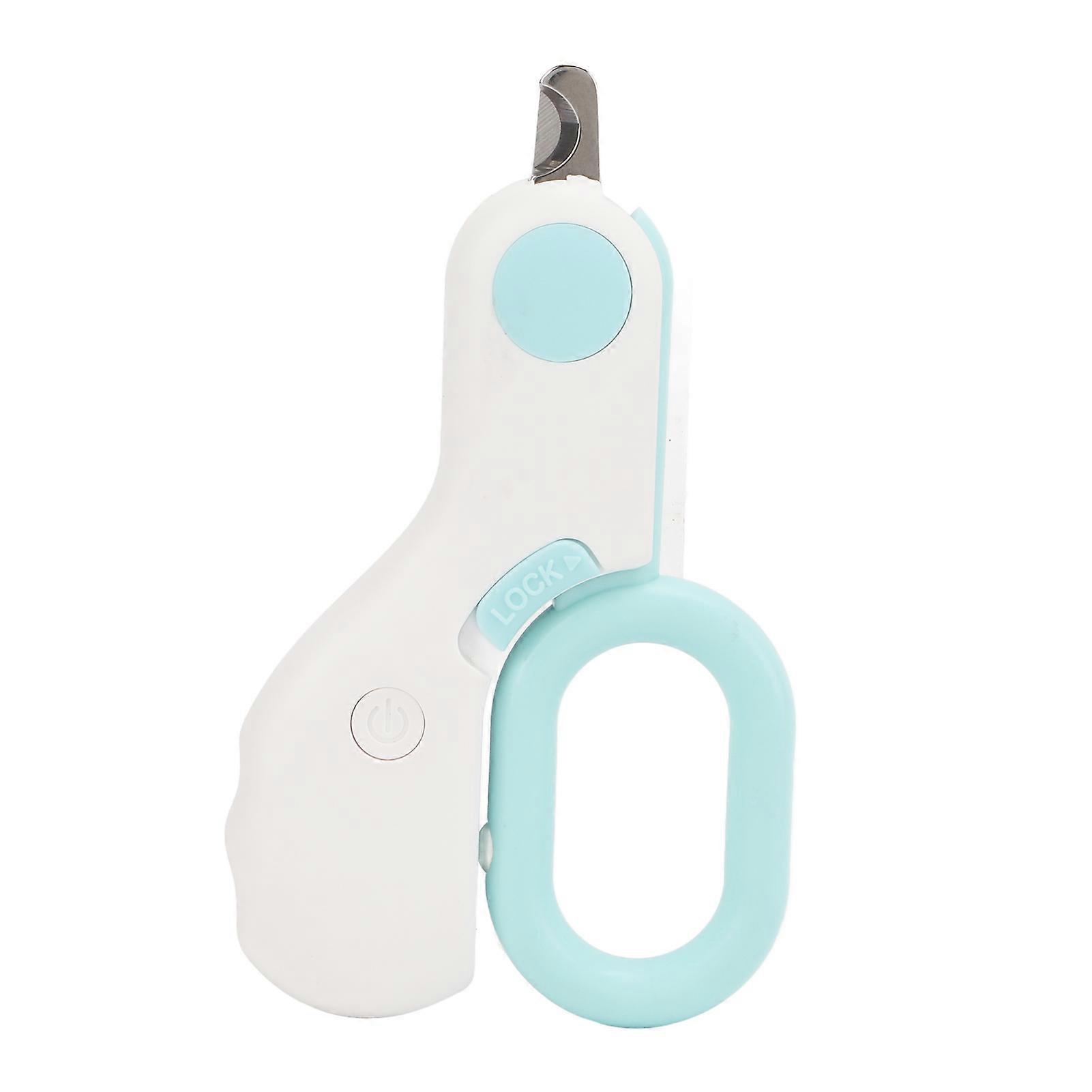 Pet Nail Clipper Mini Professional Safe Dog Nail Trimmer With Led Light For Kitten Puppy Rabbitsblue