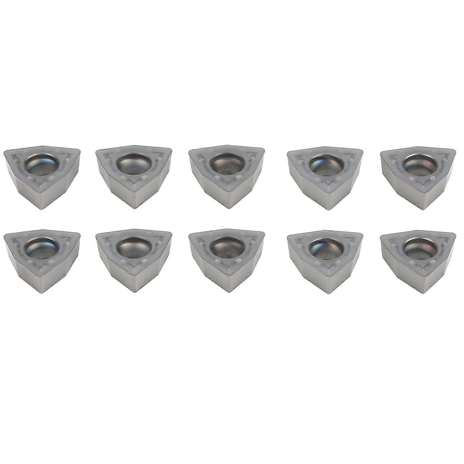 10pcs Cnc Insert Lathe Turning Tool Blade Cemented Carbide Wcmt06t308sf Lf618 Industrial Tool