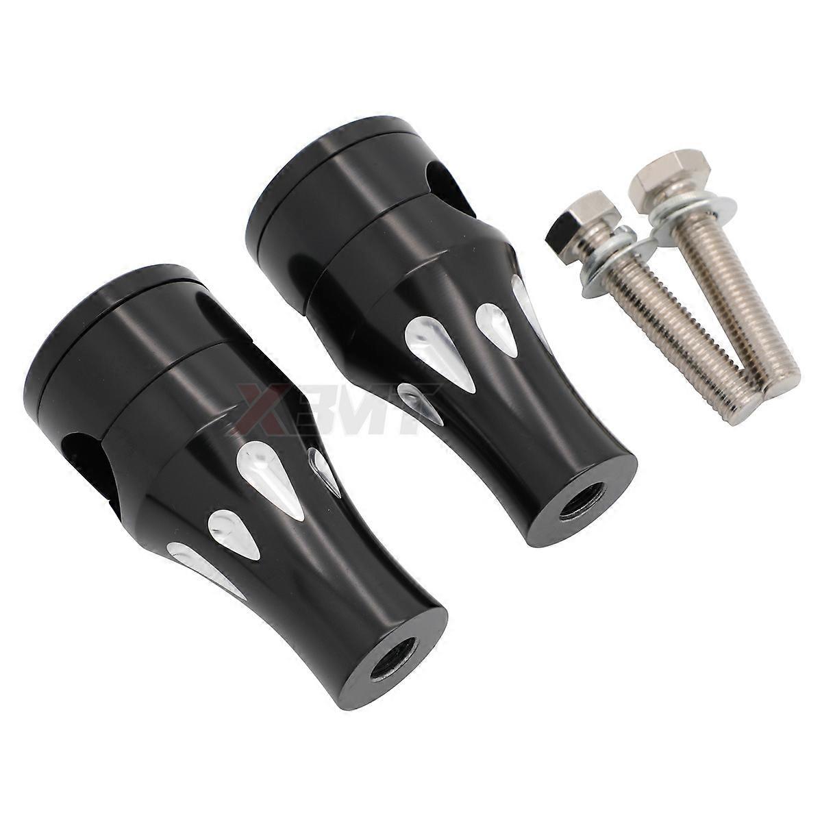 1" Handlebar Risers - Chrome Round Risers For Harley, Honda, Kawasaki, Suzuki, Yamaha Motorcycles (1 Pair) - View #8