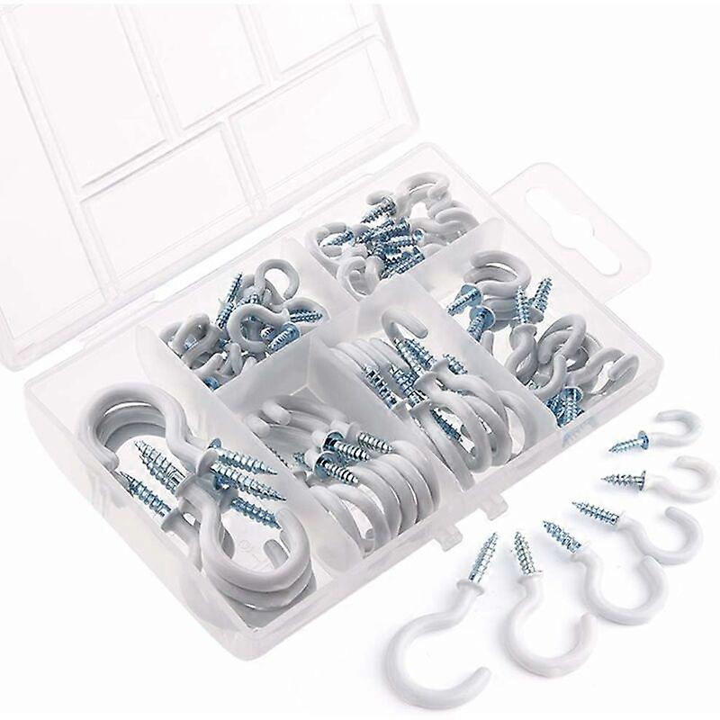 70pcs Cup Screw Ceiling Hooks 6 Sizes