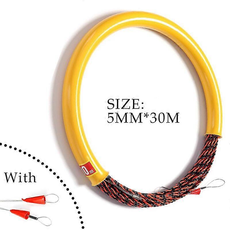 5MM 15/30M Electrician Threading Device Cable Wire Puller Rodder Conduit Snake Cable Installation Tool Fish Tape