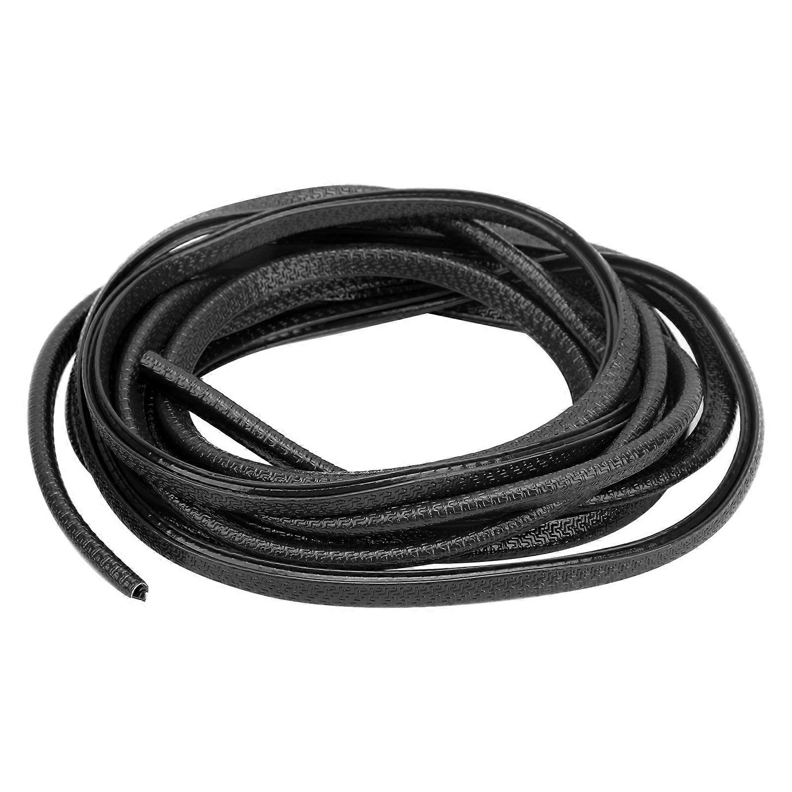 Universal Anti Collision Strip Auto Door Body Protector Edge Scratch Guard Free Paste 5m Black