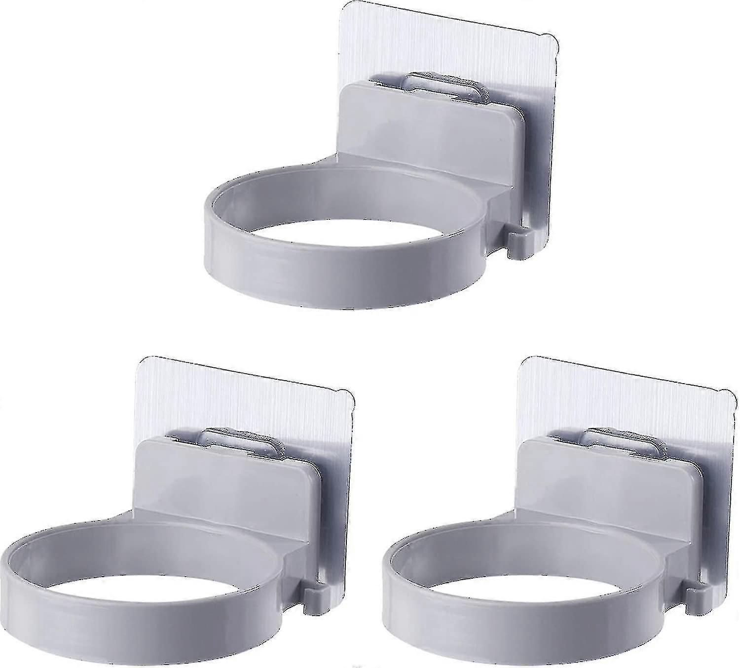 3-pack Wall Mount Hair Dryer Mounting Bracket (grey) - WEI KE