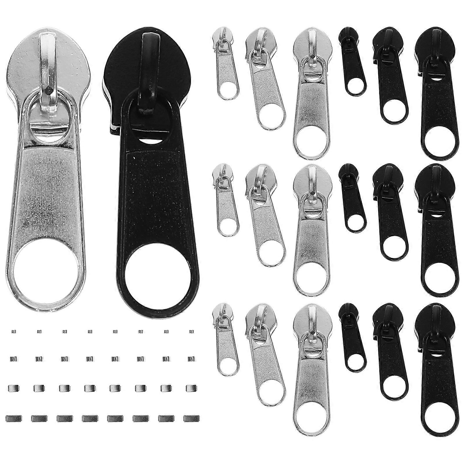 1 Set of Replacement Zipper Heads Metal Zipper Pullers Zipper Repair Kit Detachable Zipper Pulls
