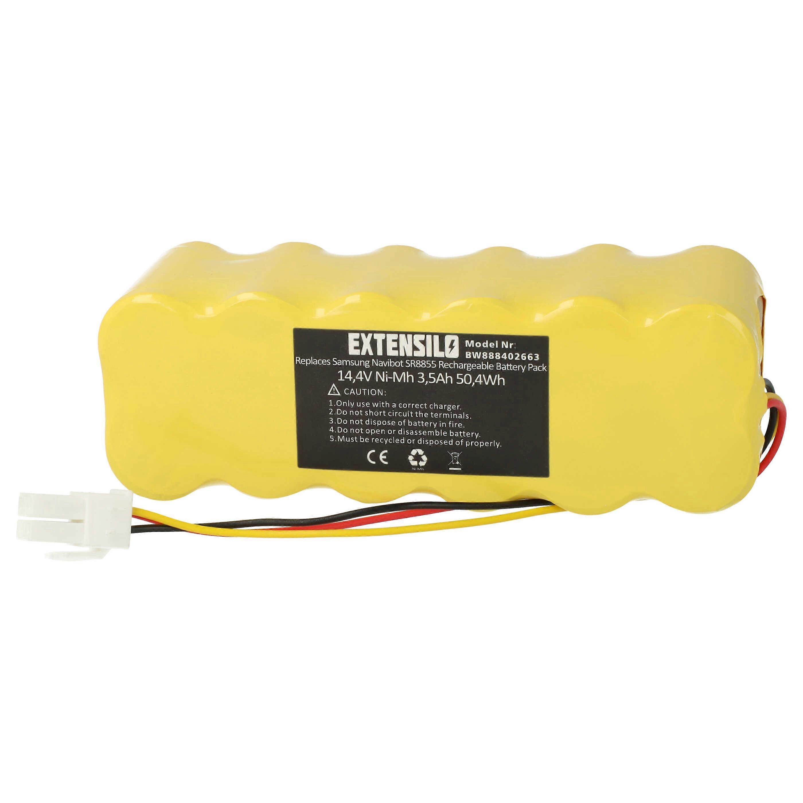EXTENSILO batterij compatibel met Samsung Navibot Airfresh SR8F30, SR8F31, SR8F40, SR8F51 stofzuiger (3500 mAh, 14,4 V, NiMH)