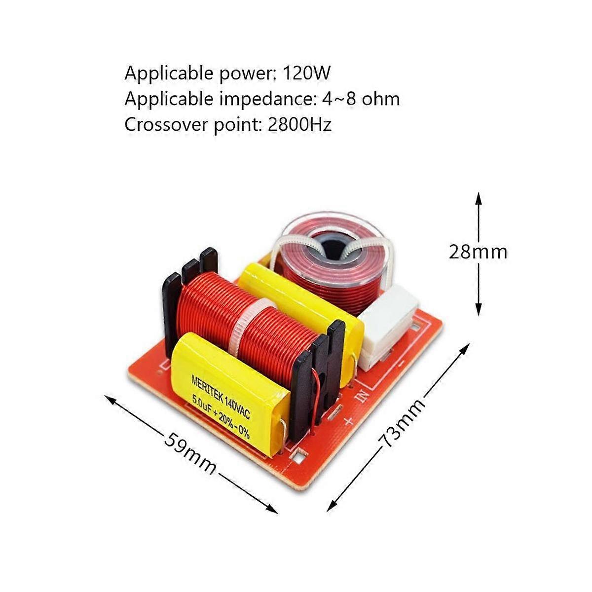 2 Filtres Crossover Audio 2 Voies - 130W - 12dB/Oct - Pour Haut-Parleurs