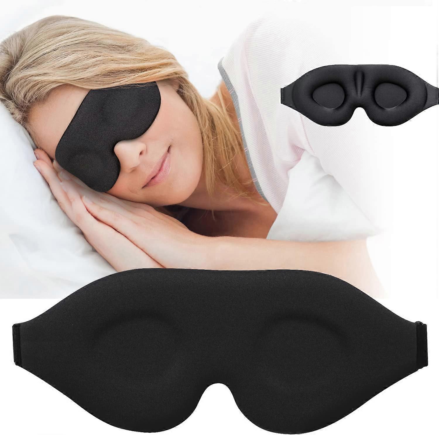 Masque De Nuit Lesté - Aide Au Sommeil Respirant Pour Dormir Profondément | Pression Douce | Homme Femme | Maison, Voyage