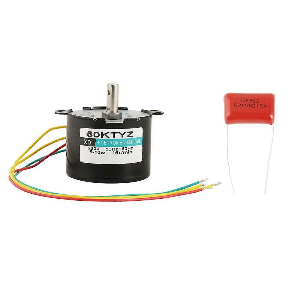 1PCS AC220V Miniature Low Speed Large Moment of Force Synchronous Motor CW/CCW (15rpm) YEMAA