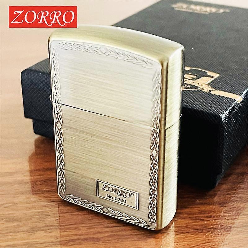 Brass Kerosene Windproof Lighter Personalized Creative Gift Wheat Edge Lighter Classic Coal Machine