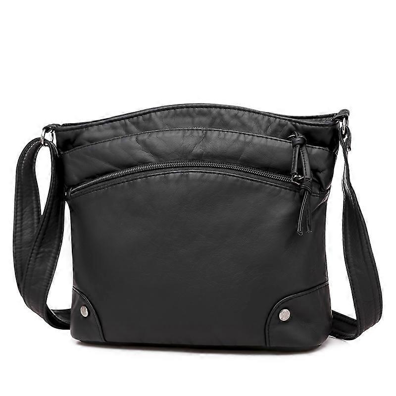 Multi-compartment leather bag