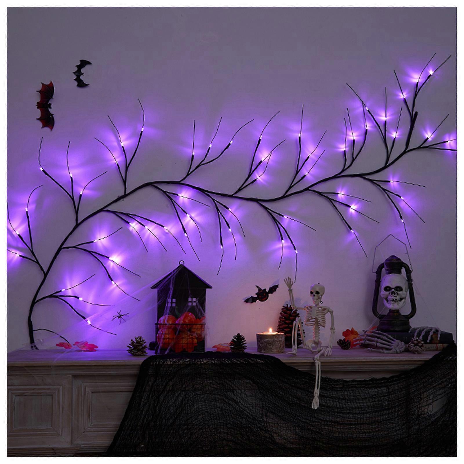 Halloween Light Battery Operated Waterproof Multiple Lighting Modes Willow Vine Twig LED Lamp Photography Prop Qinghai