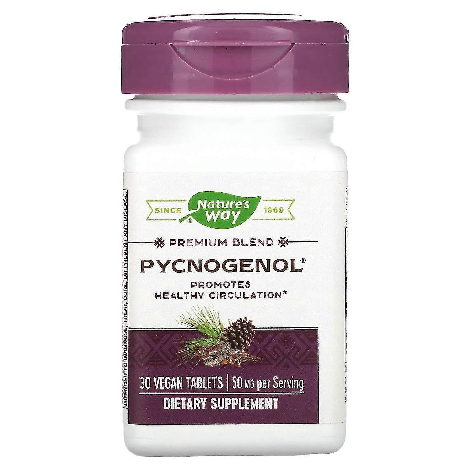 Nature's Way, Pycnogenol, 50 mg, 30 Vegan Tablets