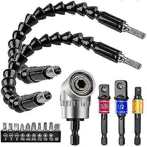 Magnetic Screwdriver Extension Hex Head Screw Extension Connecting Tip For Electric Drill +105 Right Angle Screwdriver Set Drill Bit Hex Bit Socket Ad