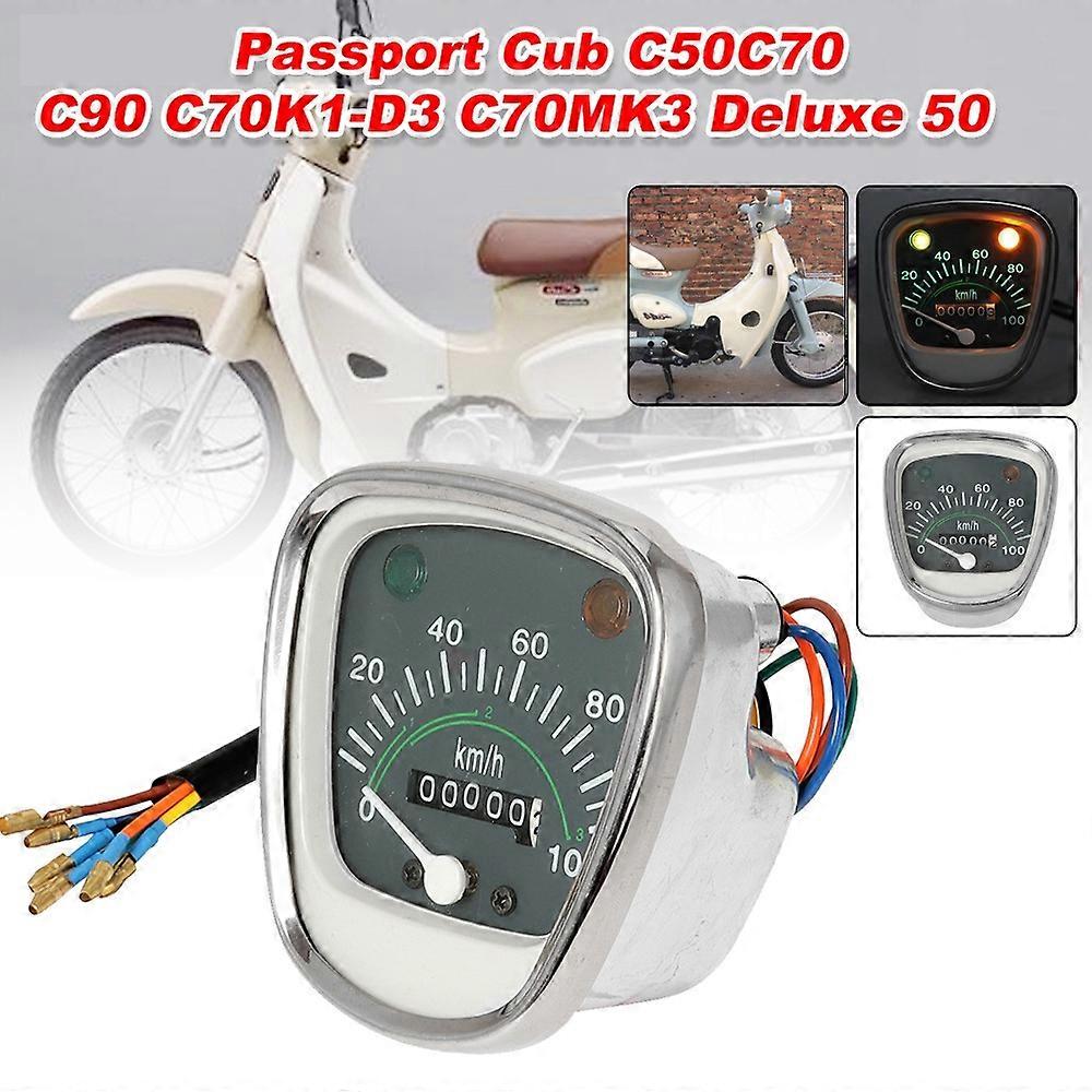 TACHIMETRO CONTACHILOMETRI VINTAGE 49MM 200 KM/H 4 FUNZIONI LED PER MOTO