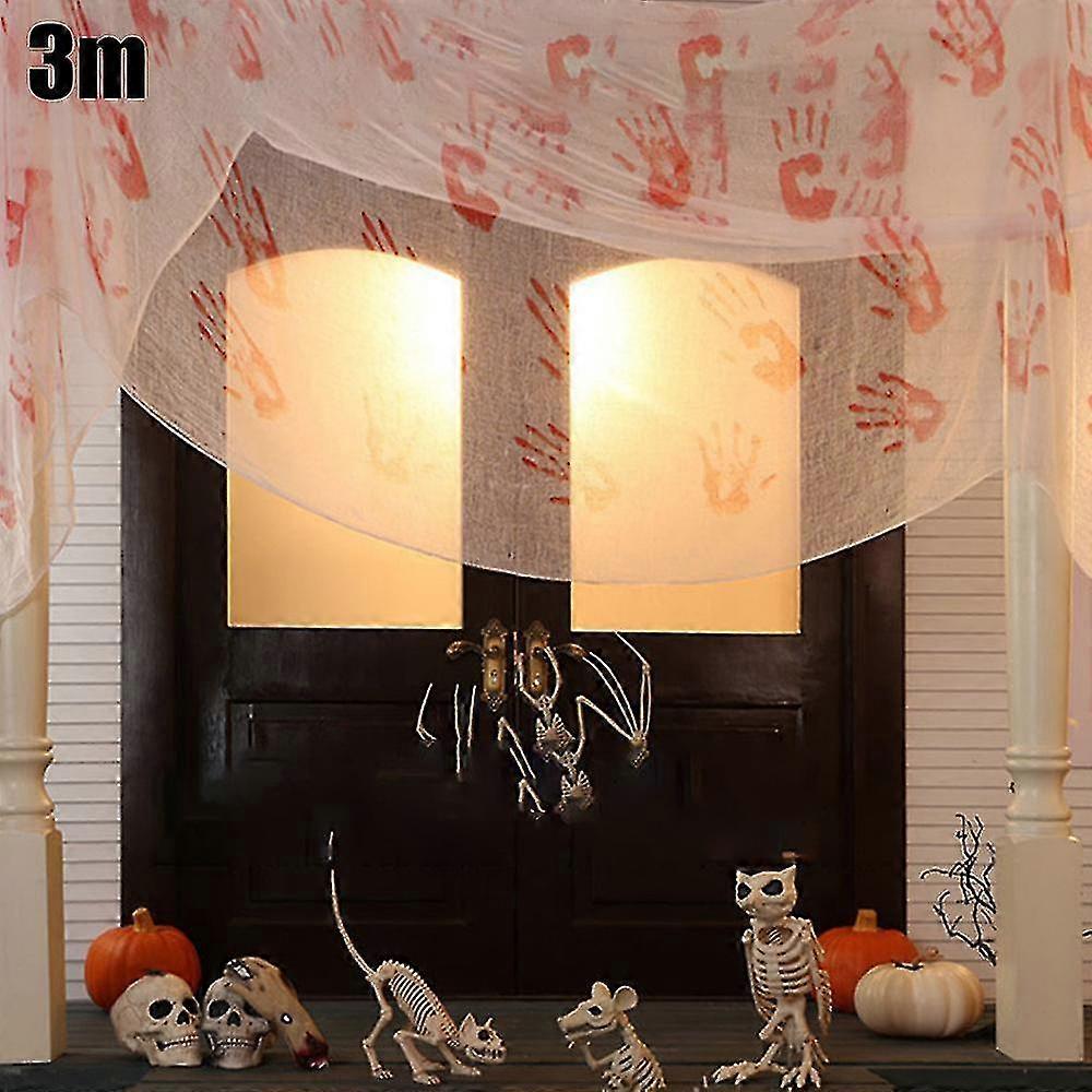 hmwy-halloween αιματηρό αποτύπωμα χεριού γάζα πάρτι κρέμεται διακόσμηση prop