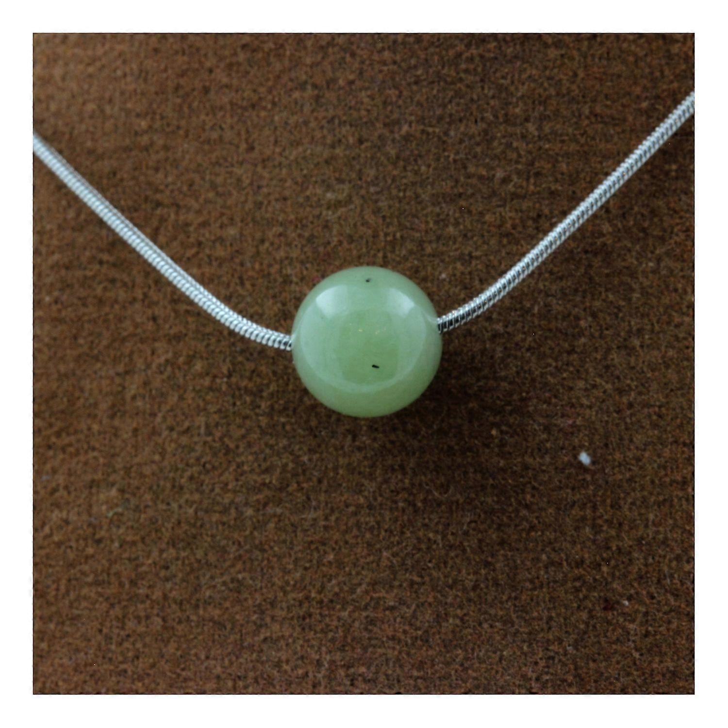 Necklace with 1 Jade pearl 8 mm