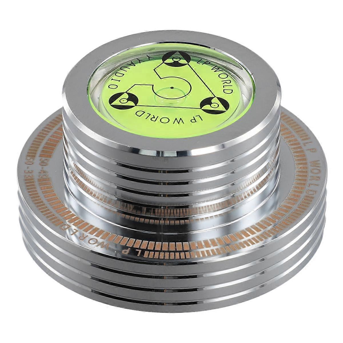 50Hz LP Vinyl Record Player Turntable Stabilizer Level Weight Clamp with Level Speed Measurement fo