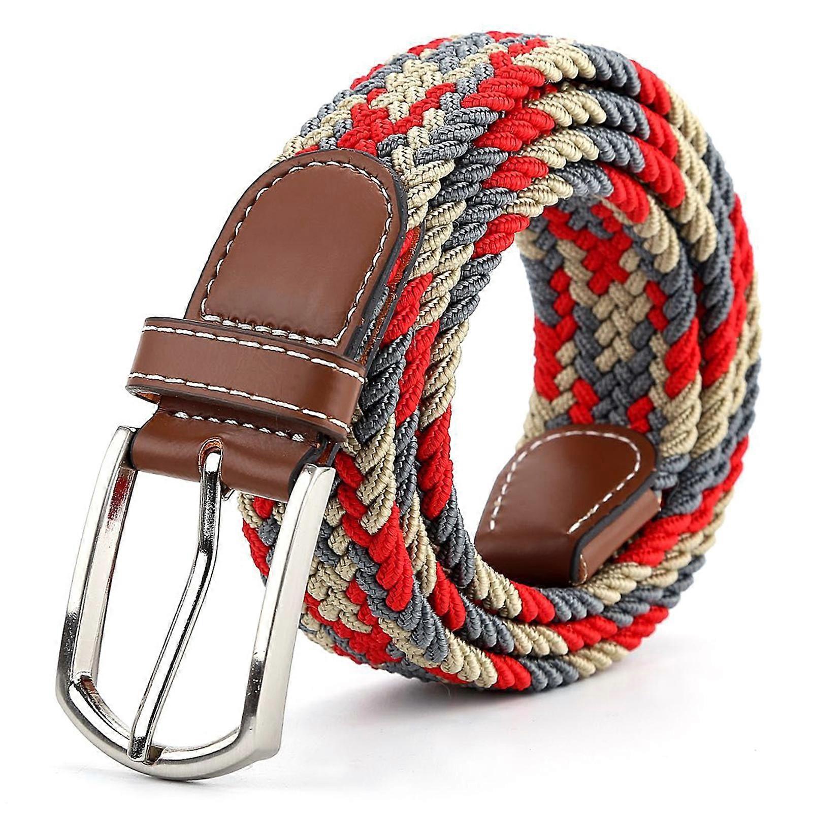 Casual Street Style Elastic Canvas-Belt Adjustables Woven Stretch Belt Stylish Clothe Accessory for Women Men