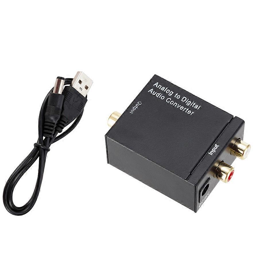ADC Converter Analog to Digital Signal Audio Sound Adapter Optical Coaxial RCA Toslink SPDIF Adaptor TV New