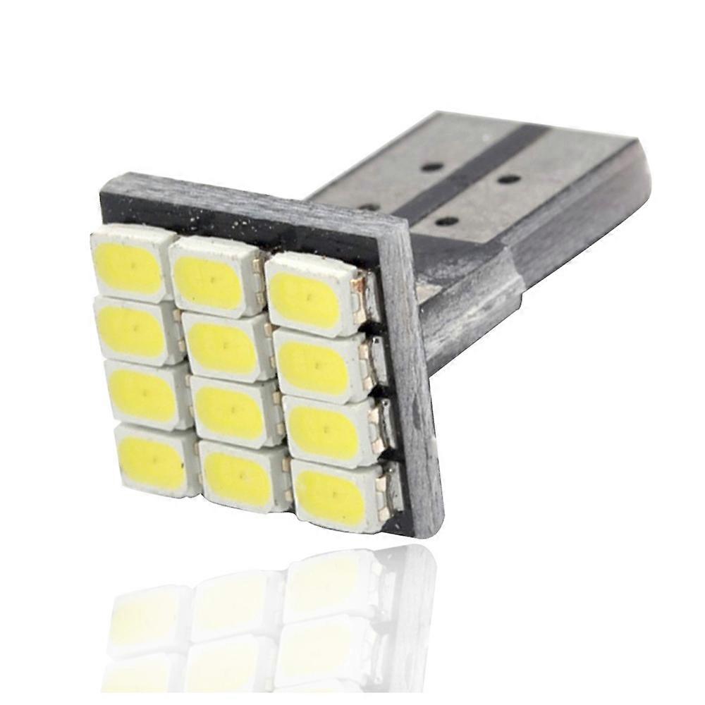 2X T10 W5W 12SMD Turn Signal lamp License Plate Light Car Wedge White DC 12V Canbus Brake Decoder External Dome Lamp Backup Led