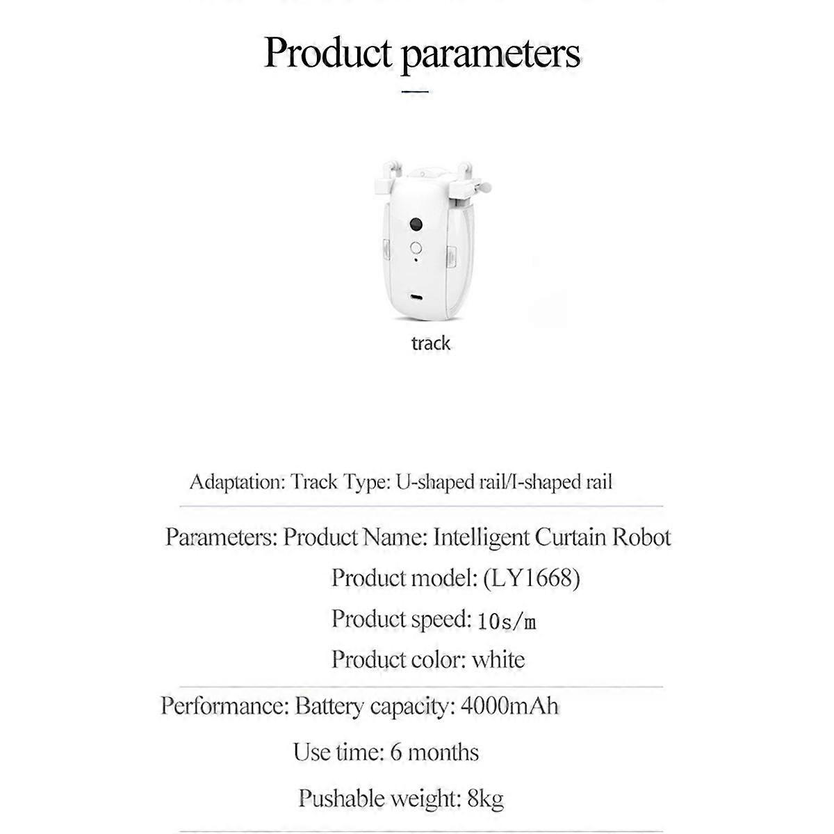 TUYA Smart Bluetooth Curtains Robot T/U-Rail Tracks Automatic Curtain Opener Remote Control Curtain Motor