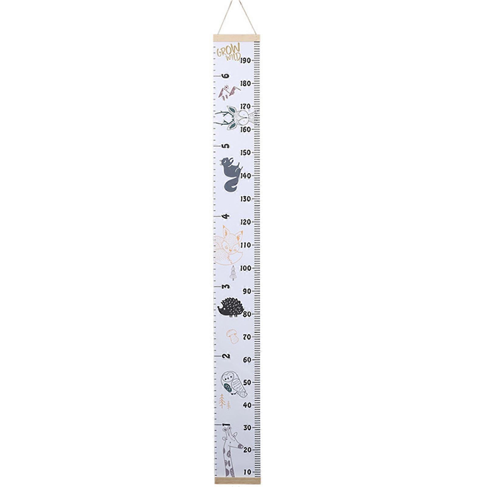 Kids Height Measure Ruler Canvas Hanging Growth Chart Roll Up Growth Ruler for Kids Baby