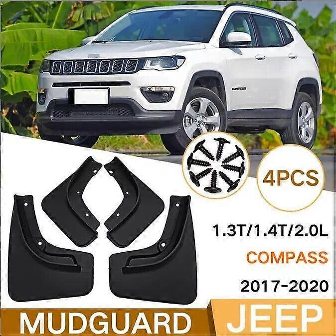 NEW Front & Rear Molded Splash Guards Mud Flaps For 2017-2023 Jeep Compass