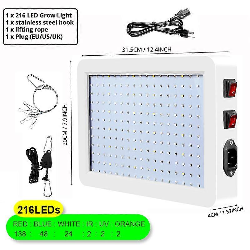 Full Spectrum LED Grow Light with VEG/Bloss Mode Phyto Lamp EU/US/AU/UK Plug Grow Light for Indoor Flower Seedling