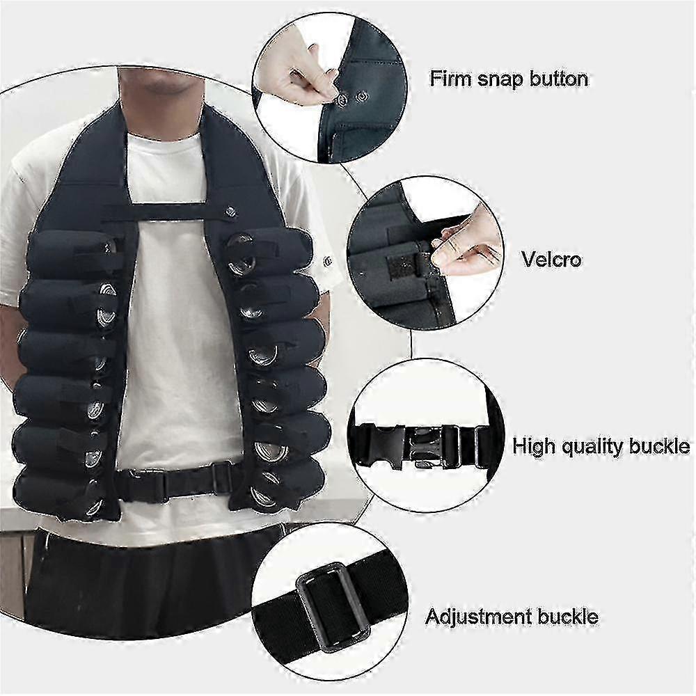 Beer Bottle Vest Jacket - Adjustable Drink Bottle Holder Cooler With Pockets - Beverage Decoration For Parties