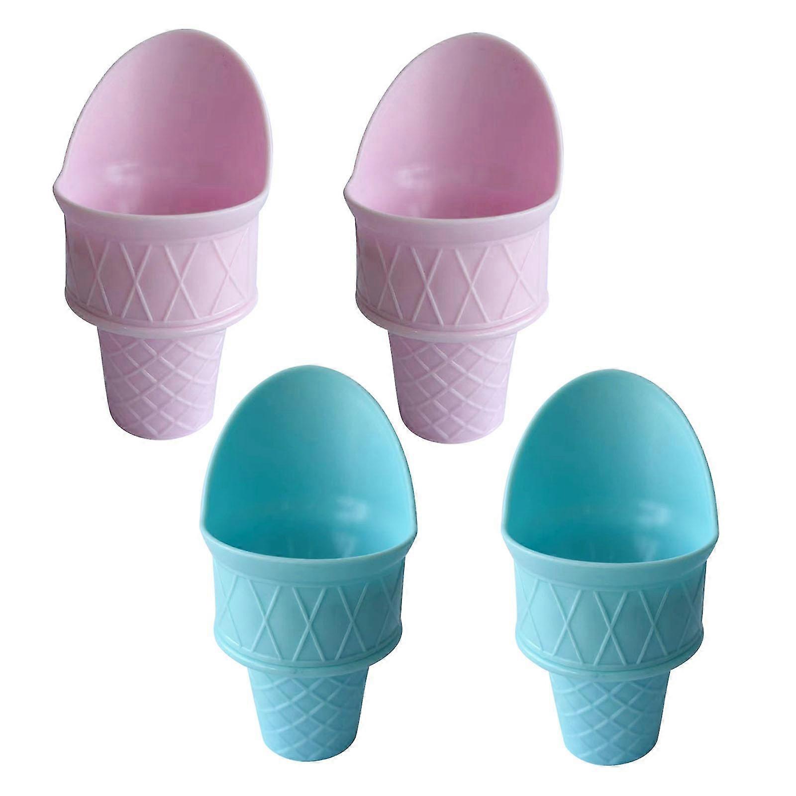 2024 رف مخروط ثلجي جديد من الآيس كريم البلاستيكي ، ملعقة كوب بلاستيكي للآيس كريم من أجل حفل زفاف عيد ميلاد ، شحن سريع