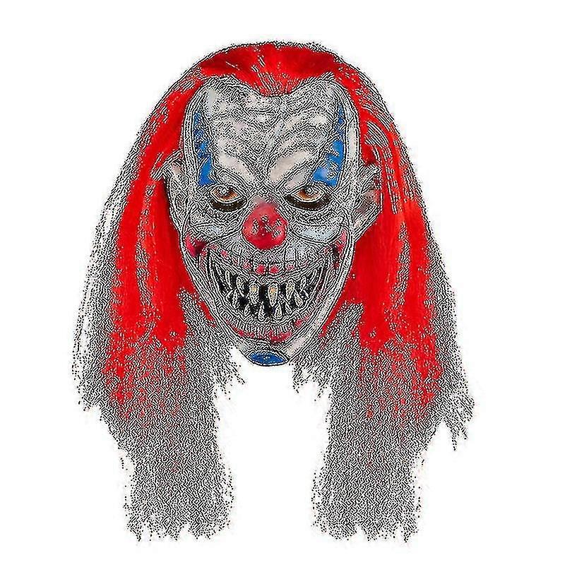 Scary Clown Head Cover Halloween Role Play Mask Party Props