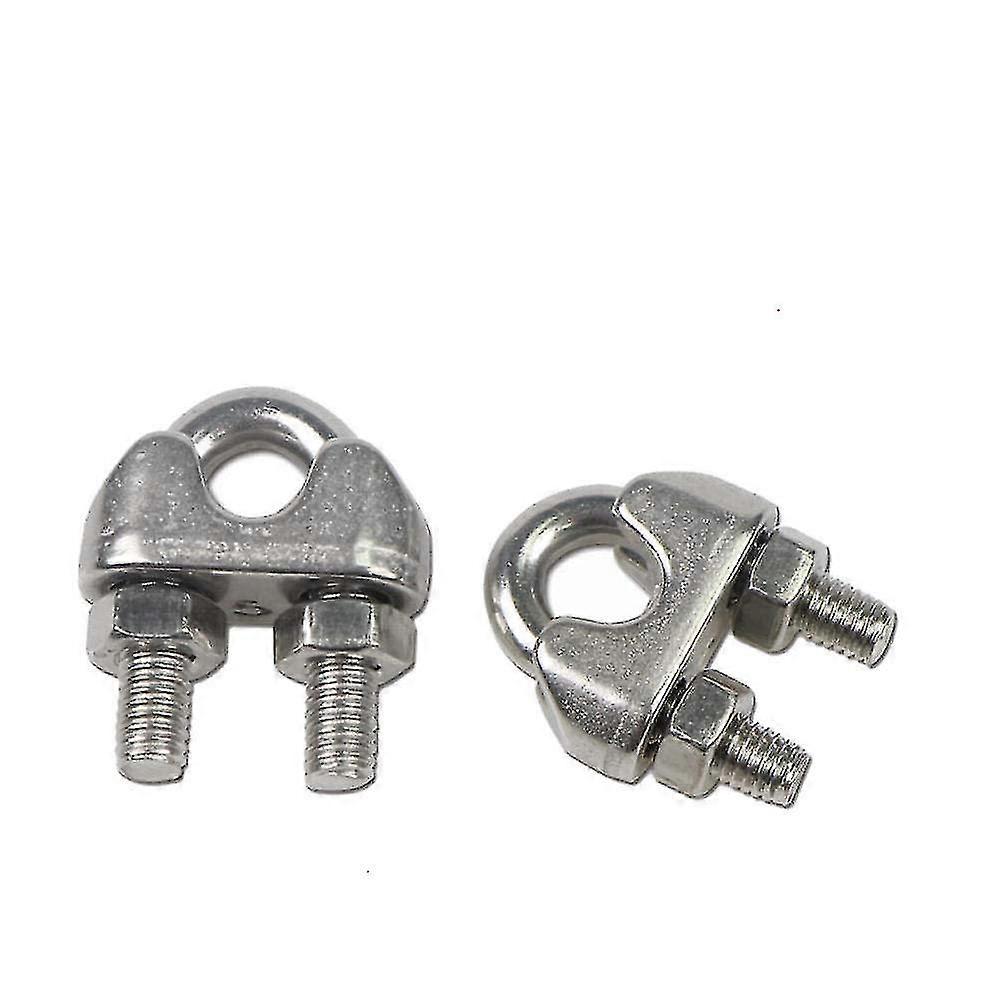 304 Edelstahlfutter, Stahldrahtfutter, U-förmiges Spannfutter, Stahldrahtschnalle, M4 (2 Stück)