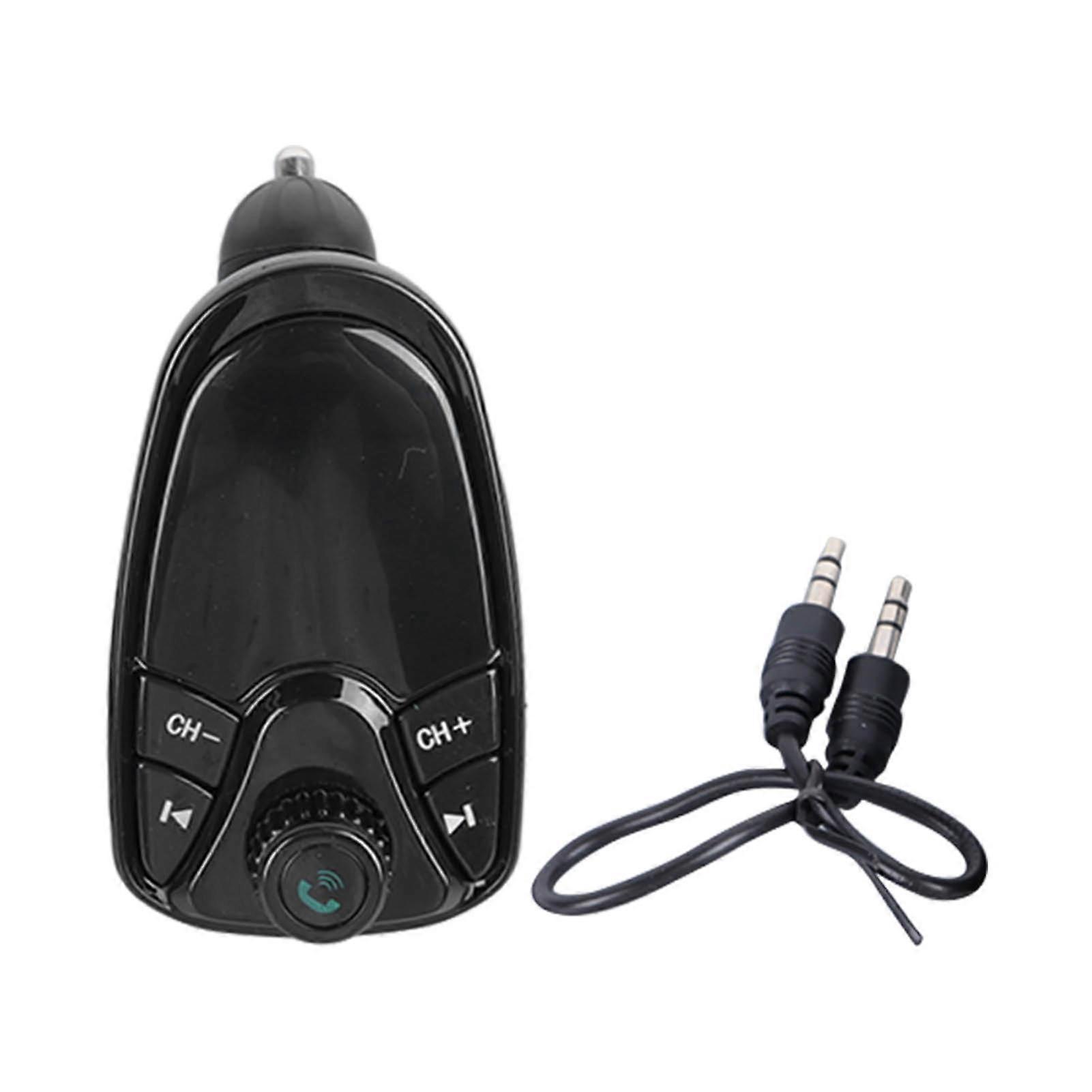 USB Car Charger Large Screen Dual USB Port Fast Charging Handsfree Calling FM Transmitter Bluetooth MP3