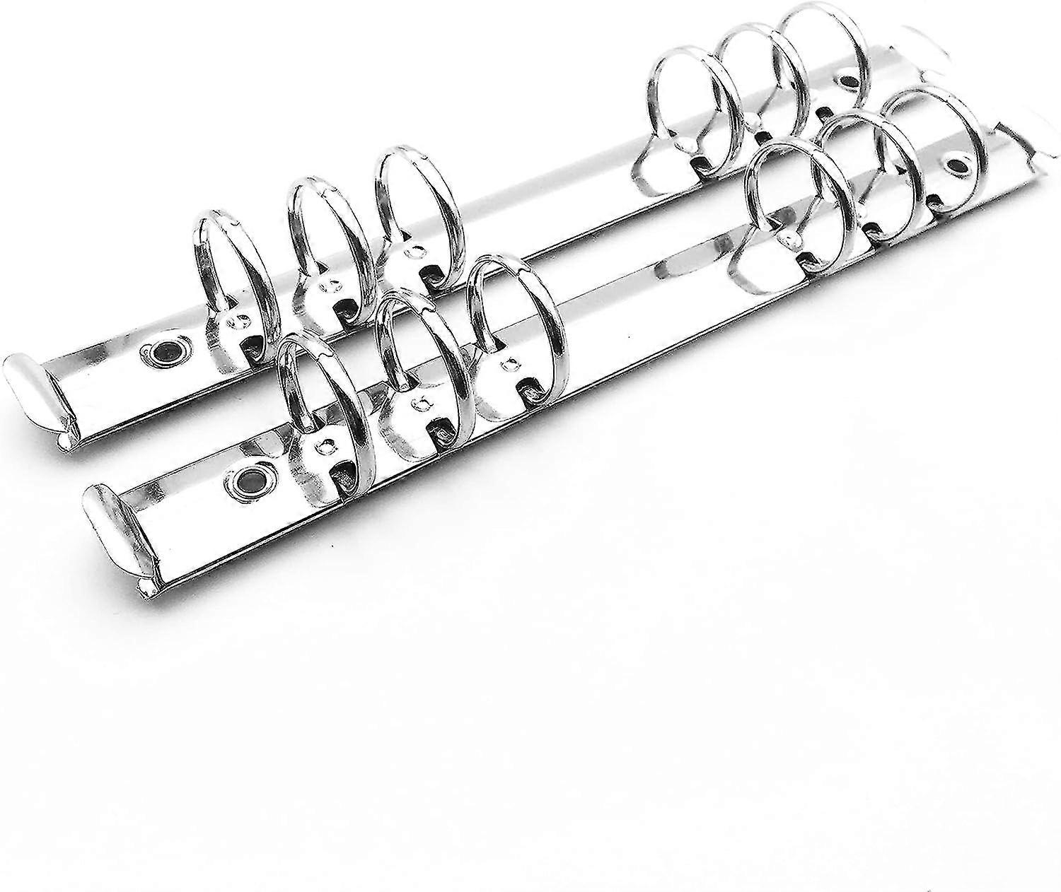 2 Pieces 6-hole Ring Binder Mechanisms Replacement Kit For Binder Planners (a5 25mm)