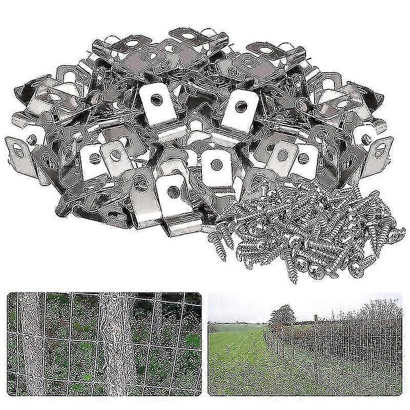 100 Pcs Clôture Fil Pinces Vis, Clôture Agricole Montage Clips Pince