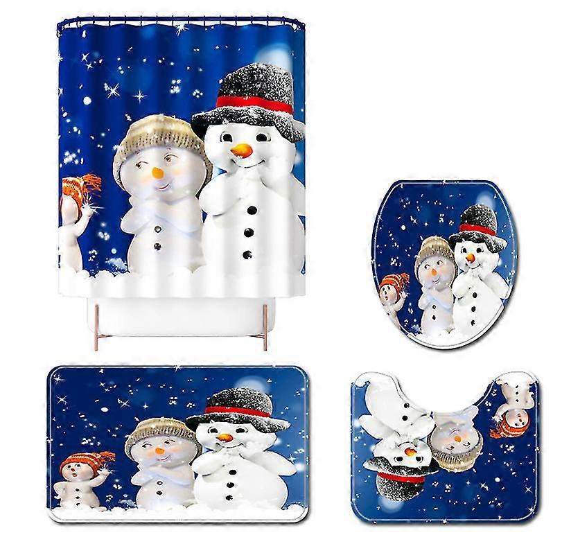 Mng Weihnachten Schneemann Badematte