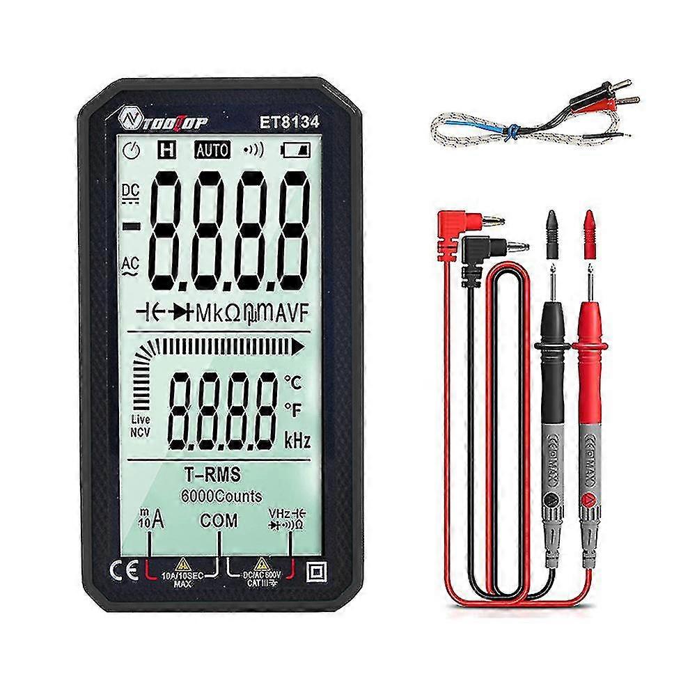 Tooltop Et8134 Portable 4.7 Inch Lcd Screen Multimeter Direct Current Voltage Current Ac Voltage Current Measurement Capacitance Resistance Measuring