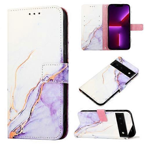 For Google Pixel 6 PT003 Marble Pattern Flip Leather Phone Case