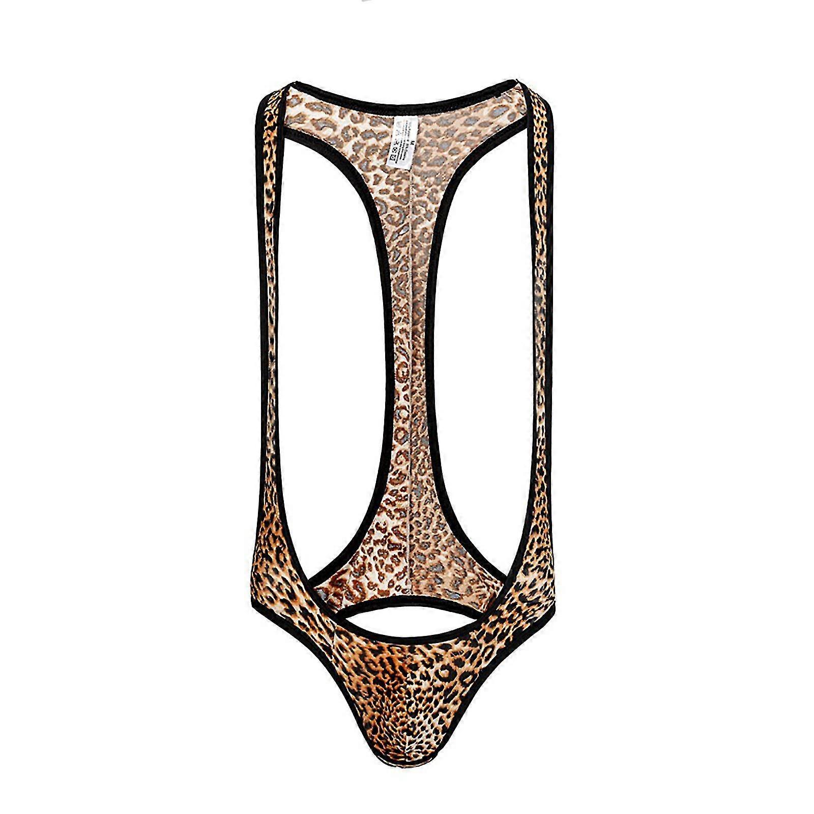 Menn Buttless Leopard Print Sexy undertøy