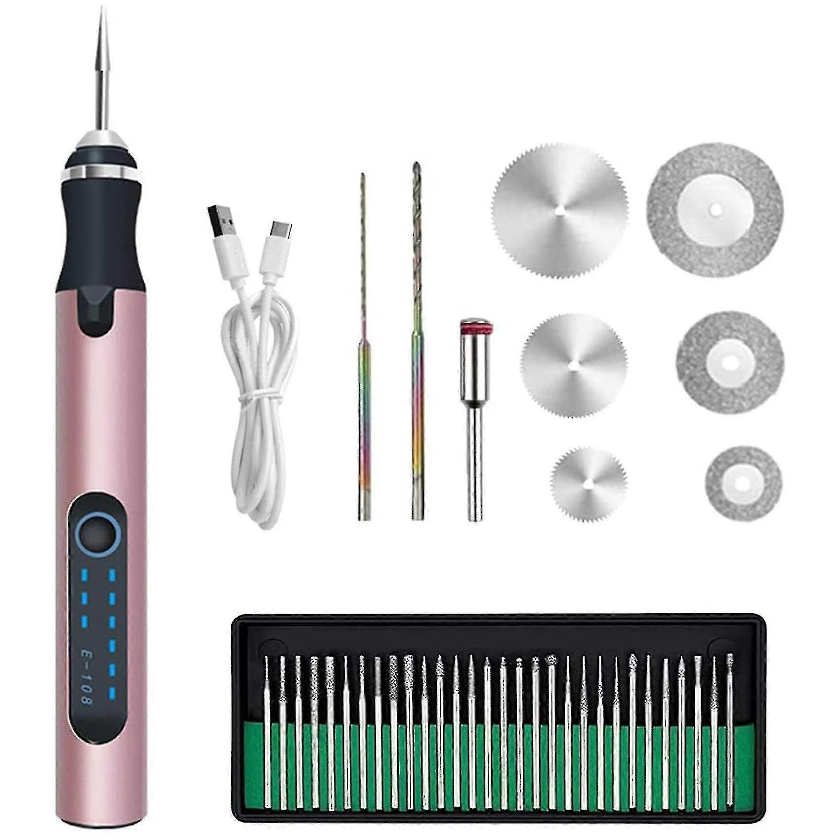 Electric Engraving Pen With 3 Adjustable Speed 300mah Rechargeable Engraver Machines Wireless For W