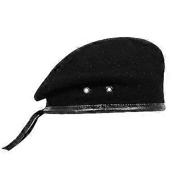 Nueva moda lana boina gorra militar deportes al aire libre mantener el negro cálido