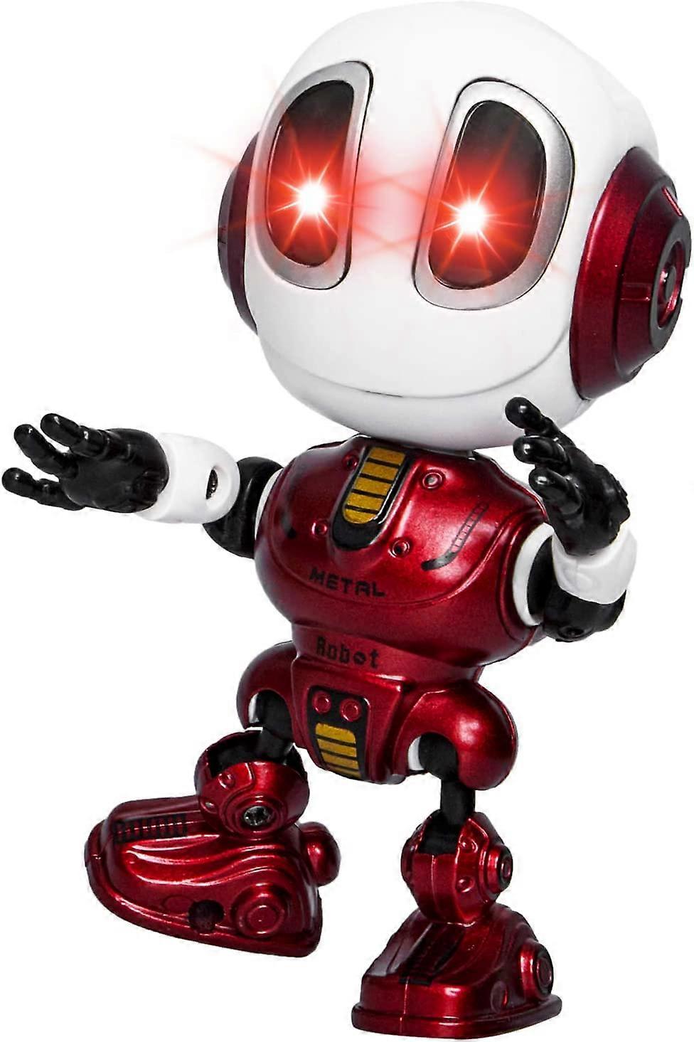 Robots Toys - Tiny Talking Metal Robot for Kids with Flashing Eyes, Interactive Educational Robot Toys for 3 - 7 Years Old Boys Girls, Perfect for Bir