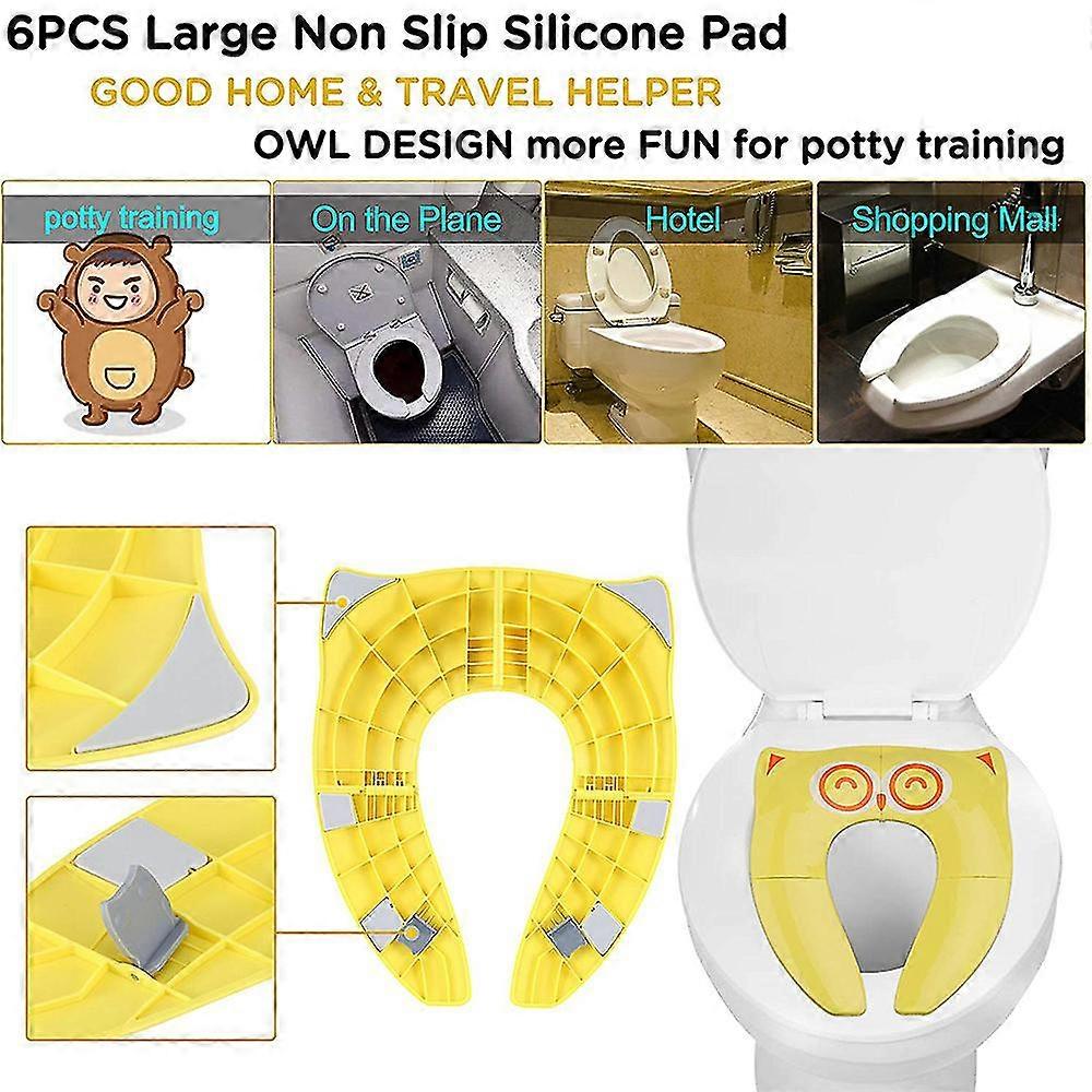 Folding Large Non Slip Silicone Pads Travel Portable Reusable Toilet