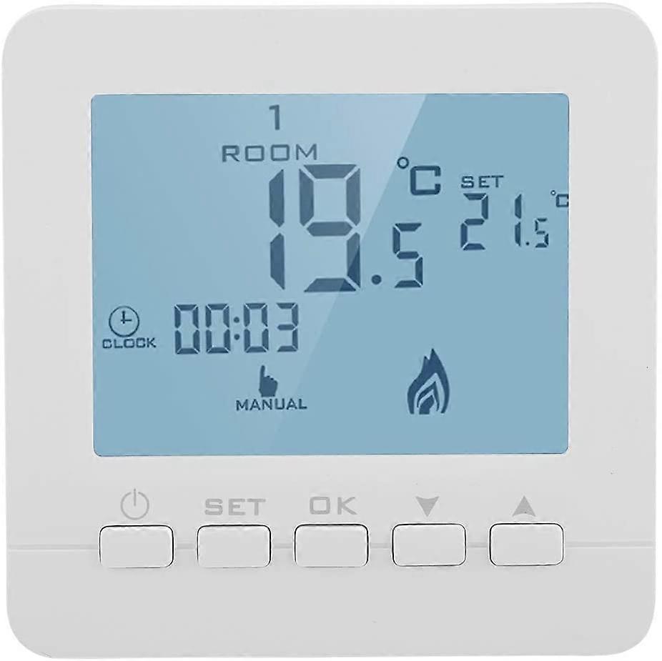 Digital LCD Display Thermostat Smart Temperature Controller 5A Heat Heating Digital Thermostat Clear Comfort Programmable Button Version